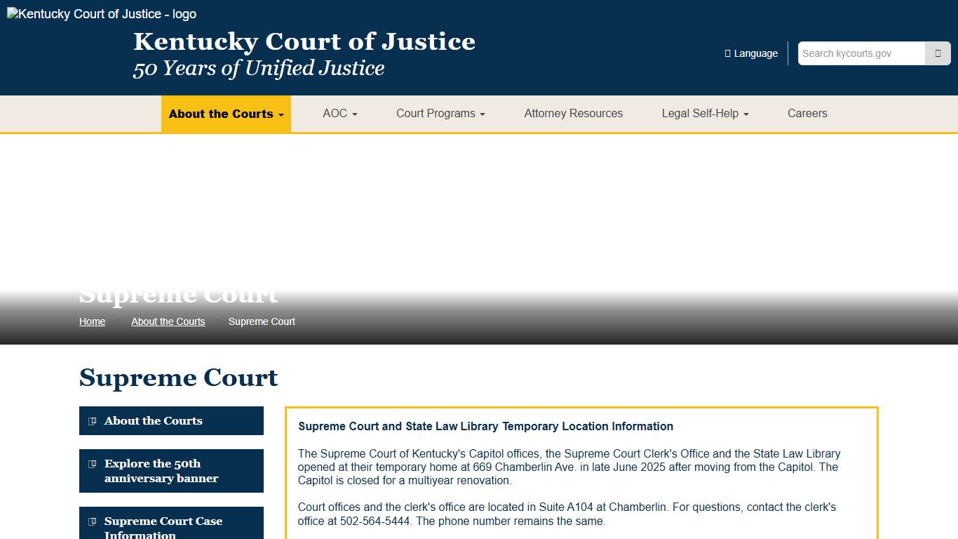 Supreme Court - Kentucky Court of Justice